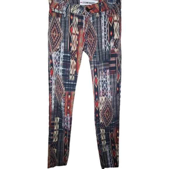 BOLD Etienne Marcel Denim printed graphic mixed print jeans - Picture 1 of 12